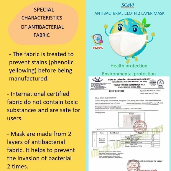 4 X Mask - Antibacterial fabric - Picture 9 of 12